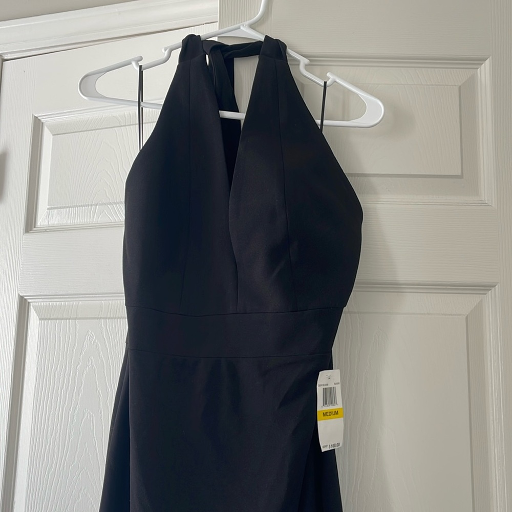 Dress the population long black dress